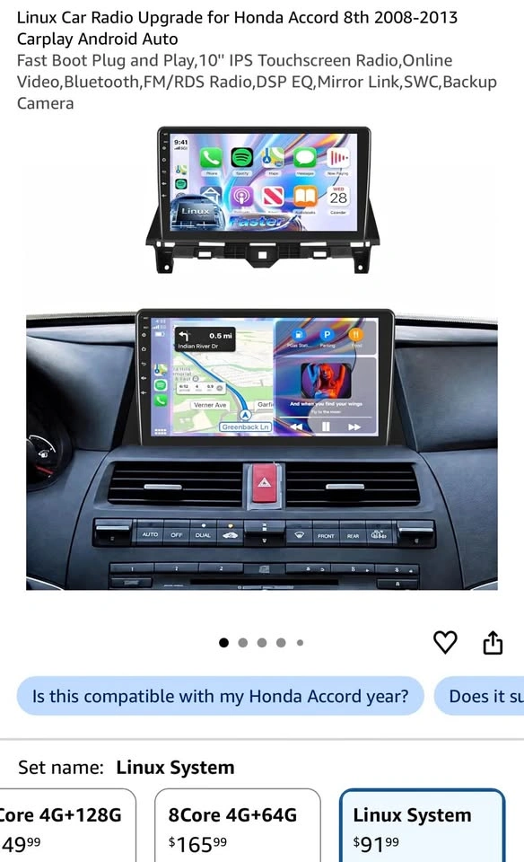 Linux Car Radio Upgrade for Honda Accord 8th