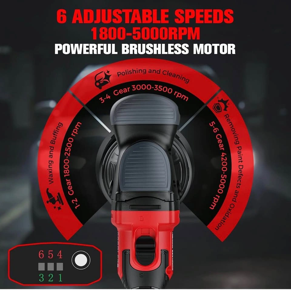 20V Cordless Buffer Polisher (Tool Only, No Battery) - photo 3