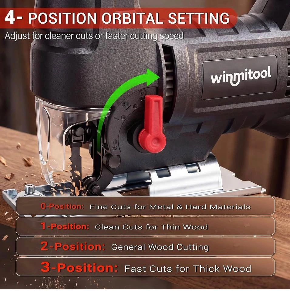 5.5-Amp Corded Jig Saw, Electric Jigsaw Tool for Wood Cutting - photo 5