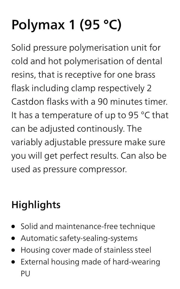 Polymax 1 Pressure Polymerization Unit - photo 5