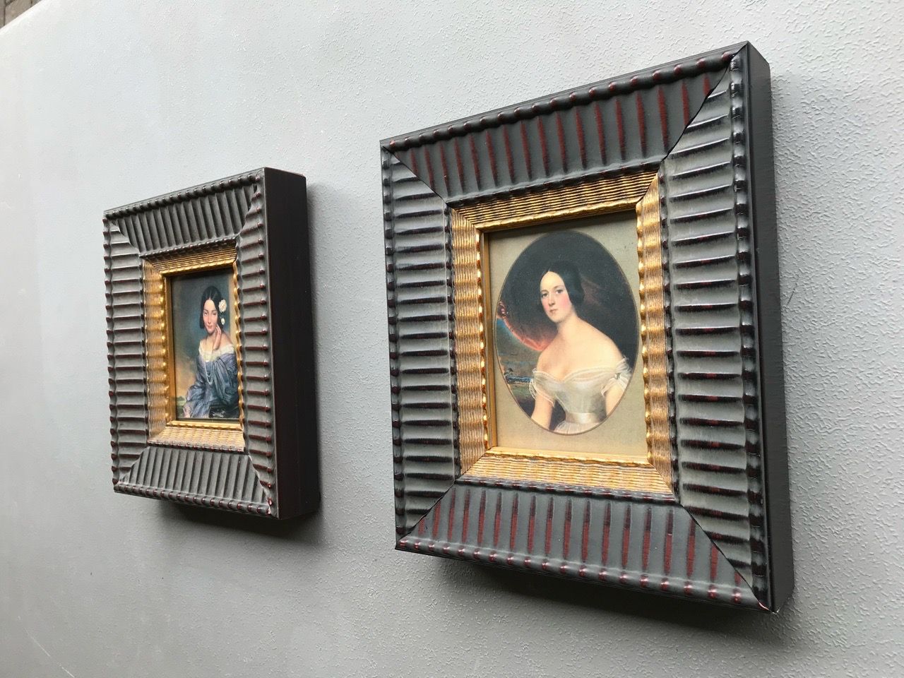 ETHAN ALLEN VINTAGE FRAMED PORTRAIT MINIATURE ART - photo 3