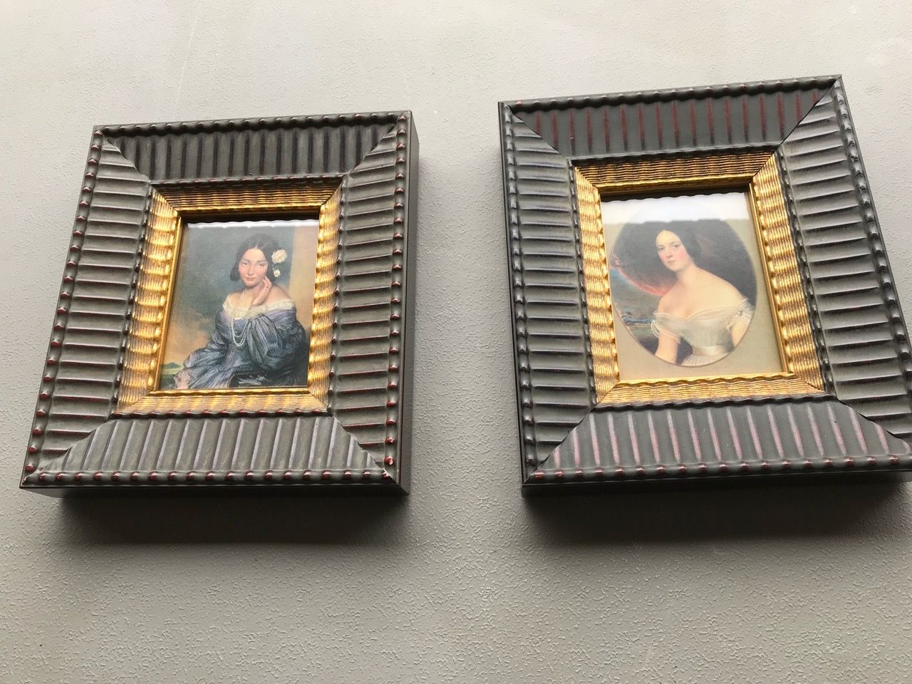 ETHAN ALLEN VINTAGE FRAMED PORTRAIT MINIATURE ART - photo 5