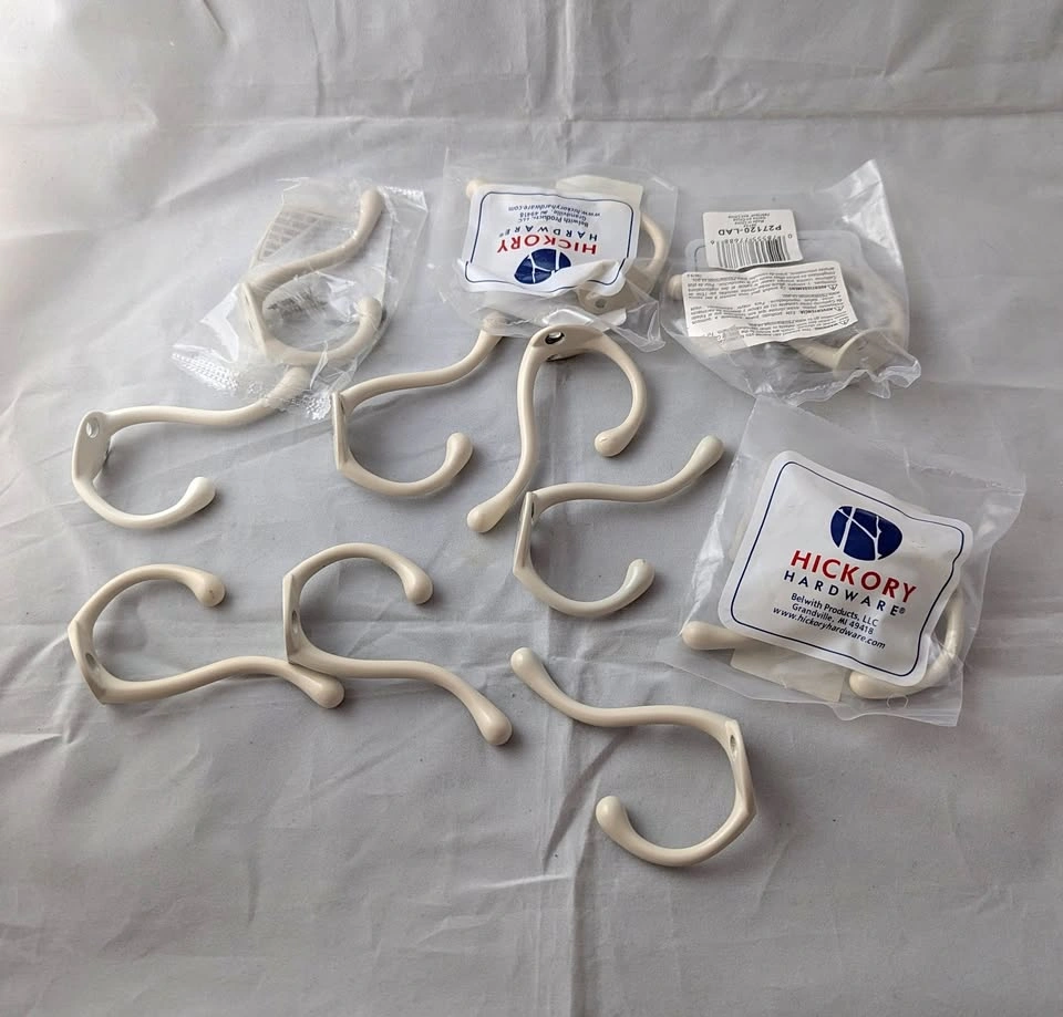 23 Hickory Hardware Coat/Robe Hooks – Light Almond – New & Used