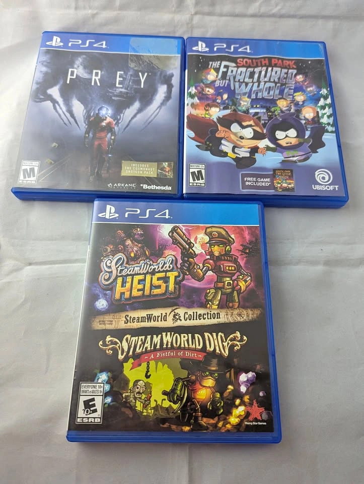 PS4 Game Lot – Prey, South Park Fractured But Whole & SteamWorld