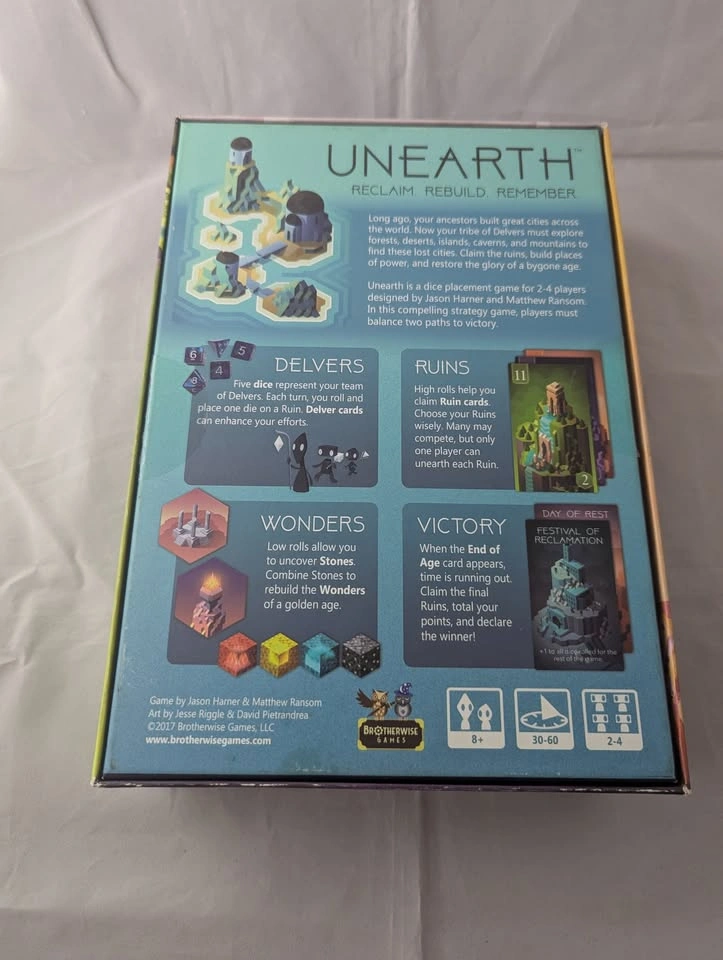Unearth Board Game – Brotherwise Games – Dice Strategy Game - photo 2