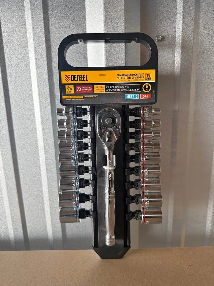 Denzel 19-Piece Socket Set - Metric & Standard