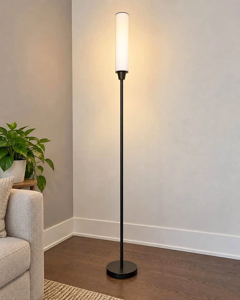 Dimmable LED Floor Lamp with Remote – Black