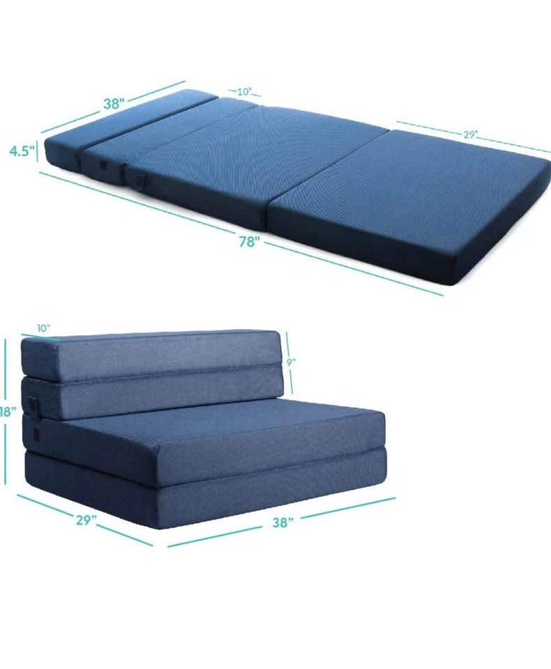 Milliard Tri-Fold Foam Folding Mattress and Sofa Bed - Twin XL - photo 2