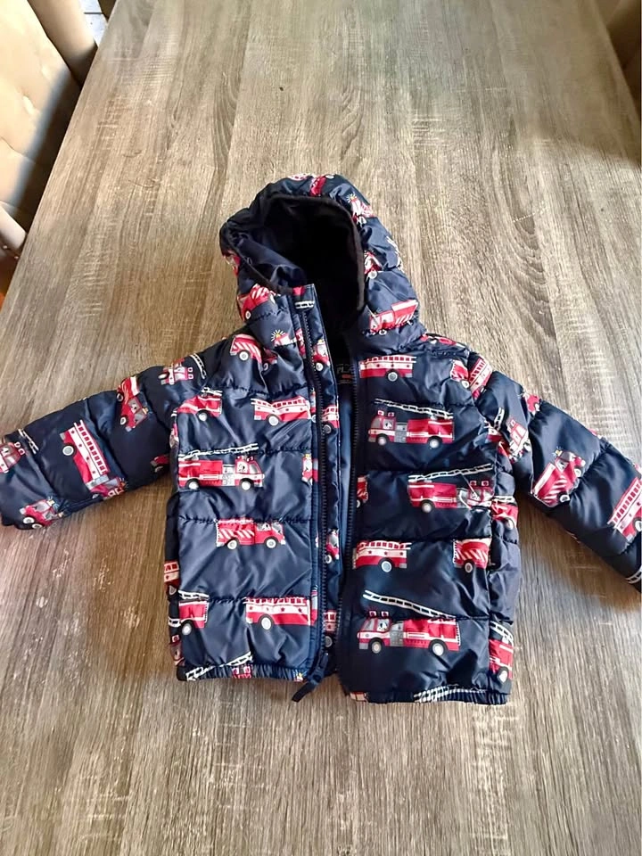 The Children's Place 2T Fire Truck Puffer Jacket