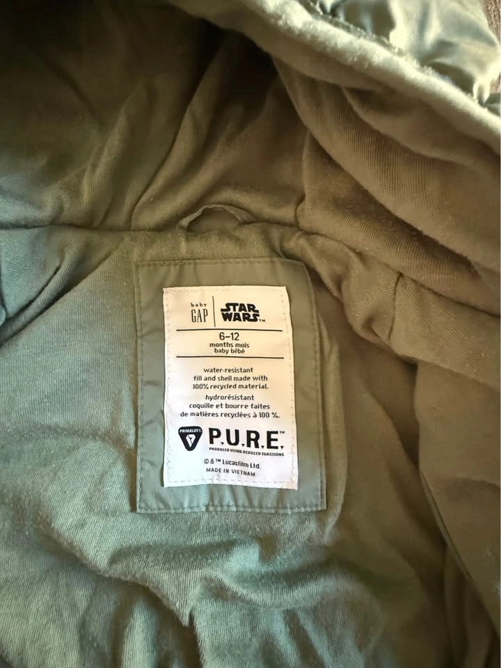 Baby Gap Star Wars Grogu Puffer Jacket 6-12 Months - photo 2