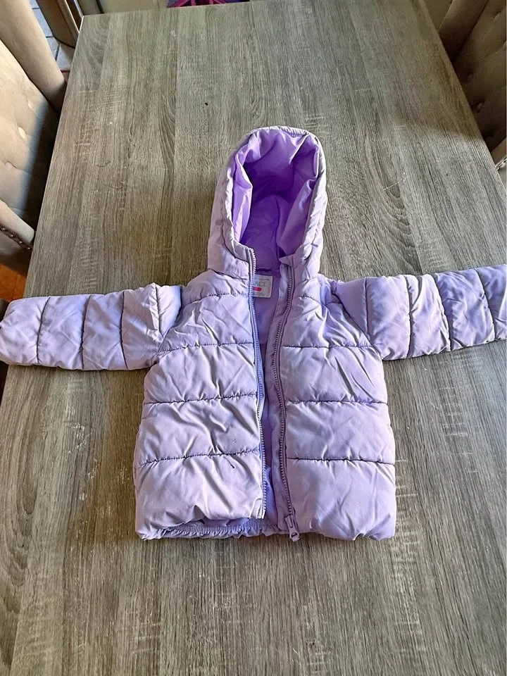 The Children's Place Purple Puffer Jacket Size 4T