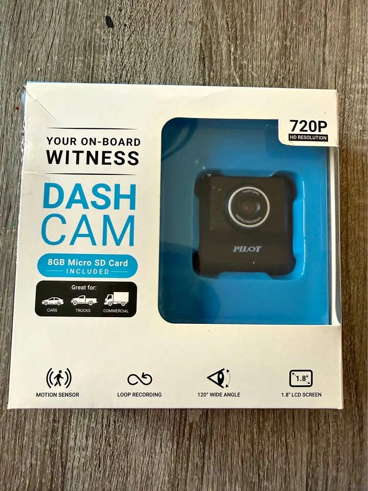 Brand New Pilot Dash Cam – 720p HD – Never Used