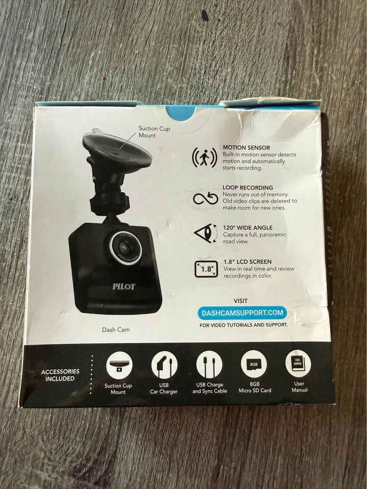 Brand New Pilot Dash Cam – 720p HD – Never Used - photo 2