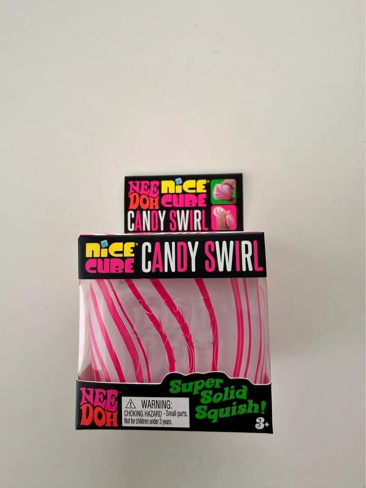 🍬 RARE White & Pink Candy Swirl Nee-Doh 🍬