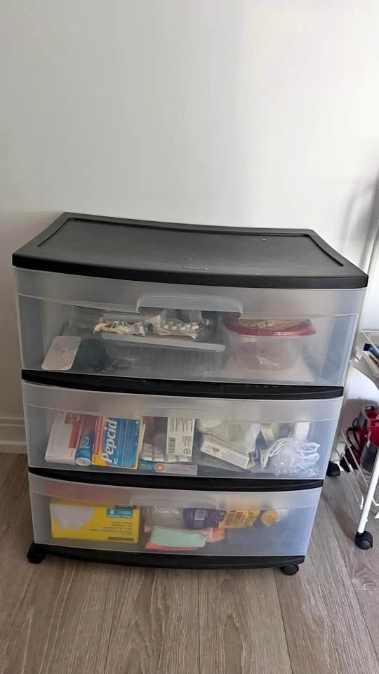 Sterilite 3-Drawer Plastic Storage Cart