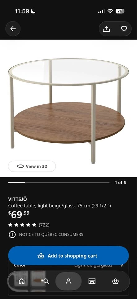 IKEA VITTSJÖ Coffee Table - photo 4
