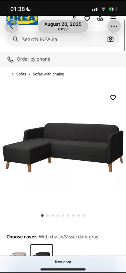 IKEA Linanäs Sofa with Chaise - photo 4