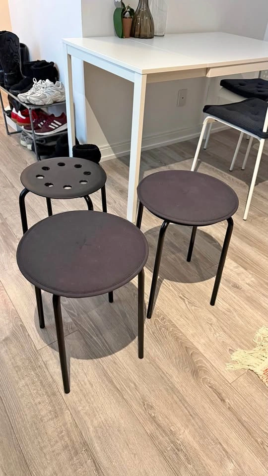 Set of 3 IKEA MARIUS Stools