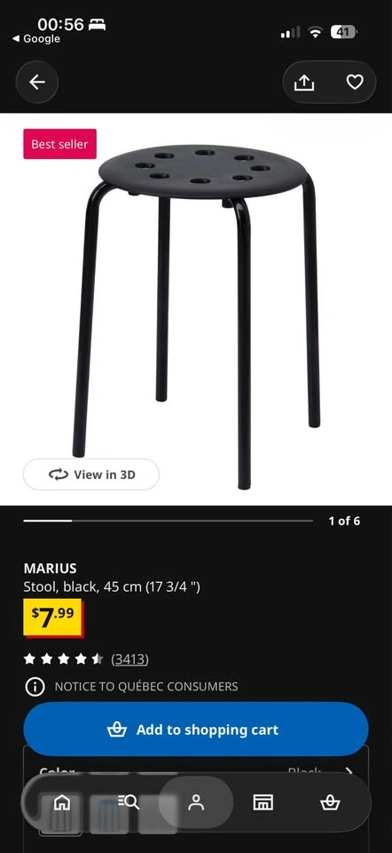 Set of 3 IKEA MARIUS Stools - photo 2