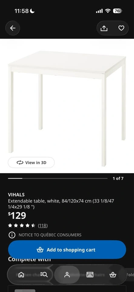 IKEA VIHALS Extendable Table - photo 3