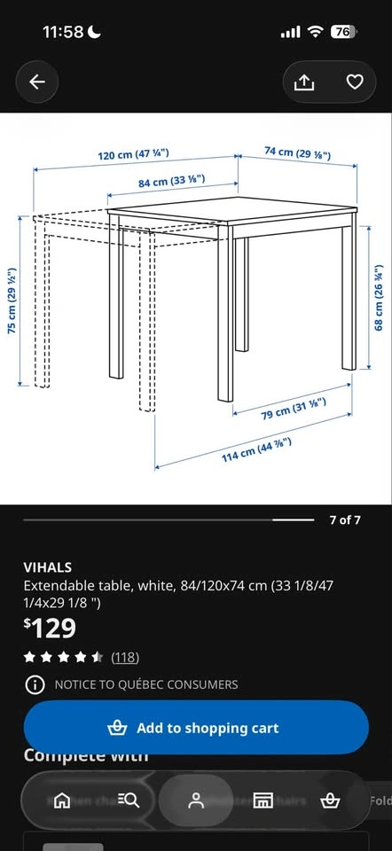 IKEA VIHALS Extendable Table - photo 4