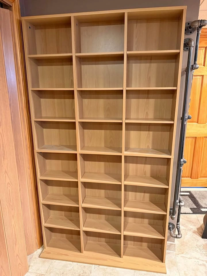 3 Wooden Media Storage Towers / Bookshelves