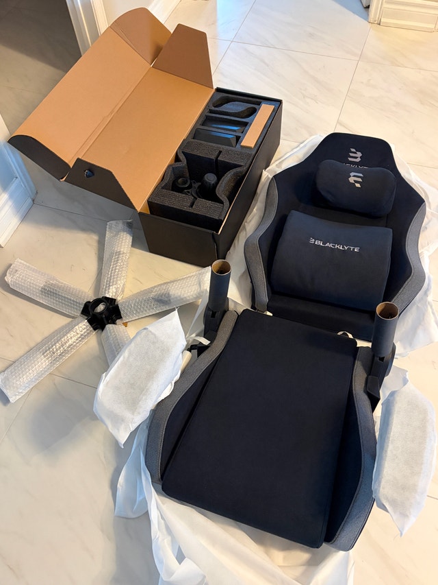 Brand New Blacklyte Athena Fabric Gaming Chair - Never Built