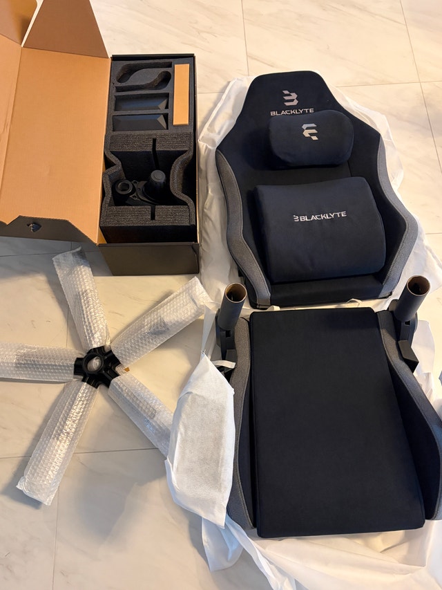 Brand New Blacklyte Athena Fabric Gaming Chair - Never Built - photo 5