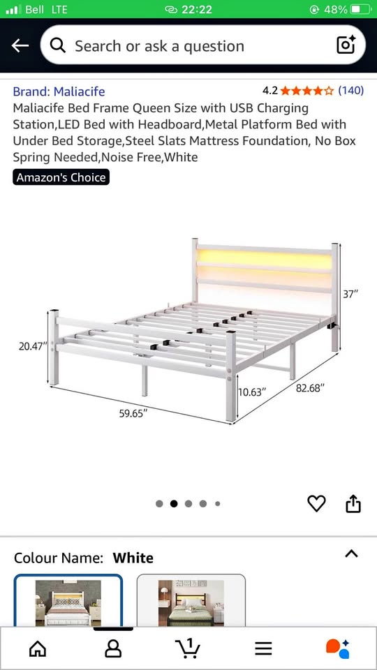 Queen Size Metal Bed Frame