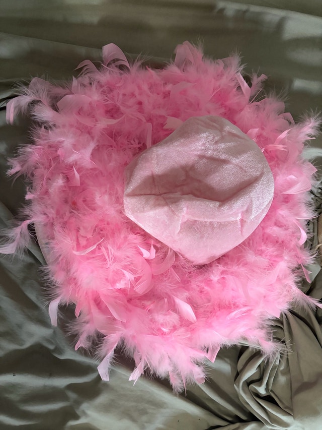 Women Pink Feather Hat - photo 2