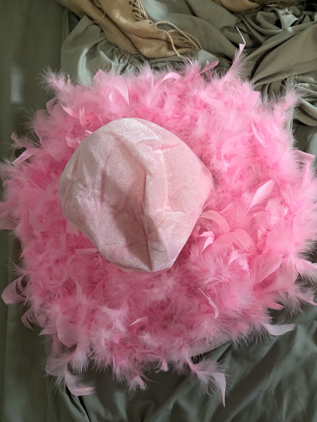 Women Pink Feather Hat - photo 3