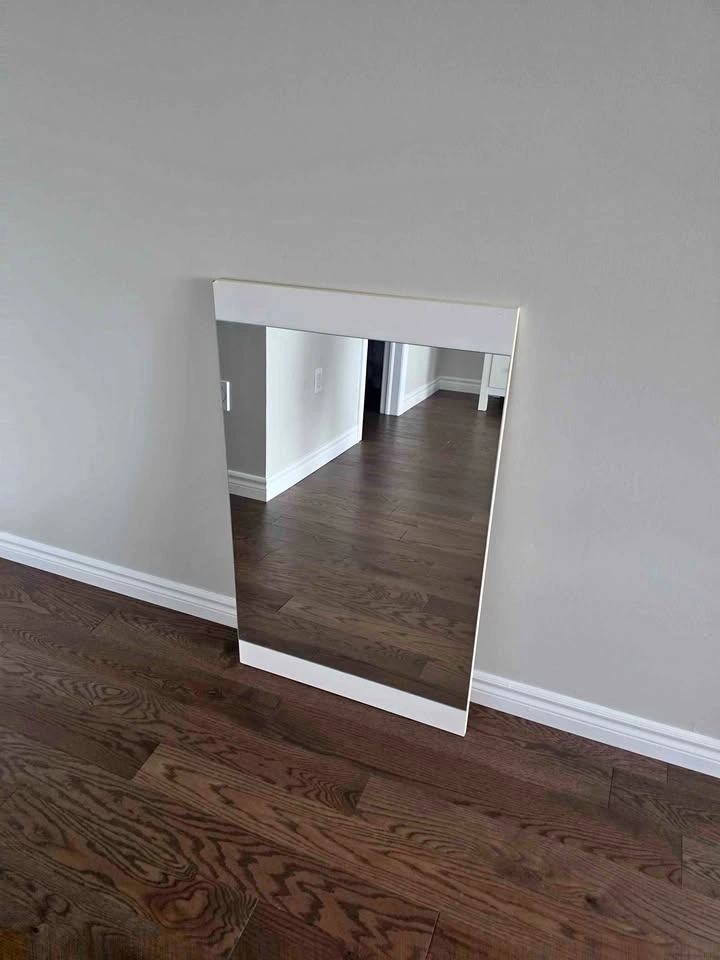 White Framed Wall Mirror