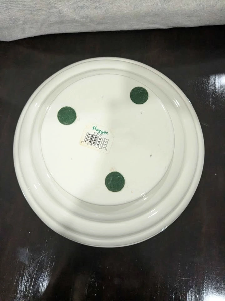 Haeger white art deco vase/plant holder - photo 3