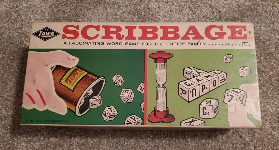Vintage 1963 E.S. Lowe Scribbage Word Game - photo 2