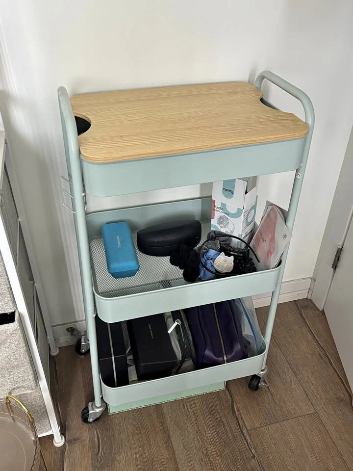 Storage Cart with Wheels, Green
