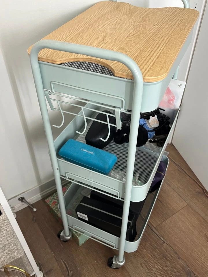 Storage Cart with Wheels, Green - photo 3
