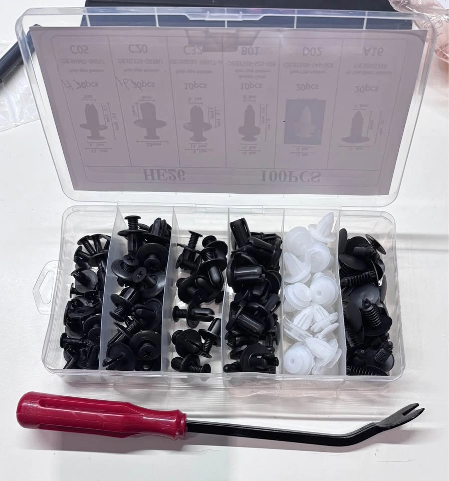 Universal Car Door Card Panel Trim Clips Bumper Fastener Kit - photo 2