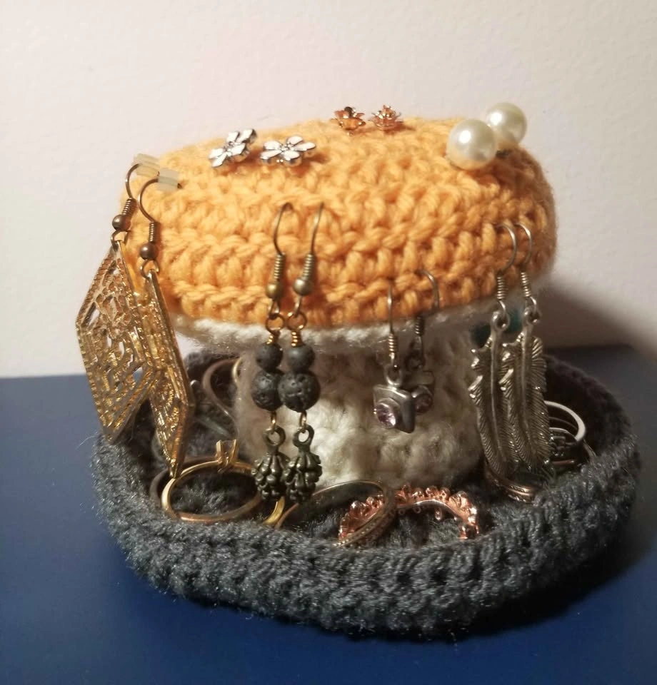 Mushroom Jewelry Holders $5 Each crochet - photo 4