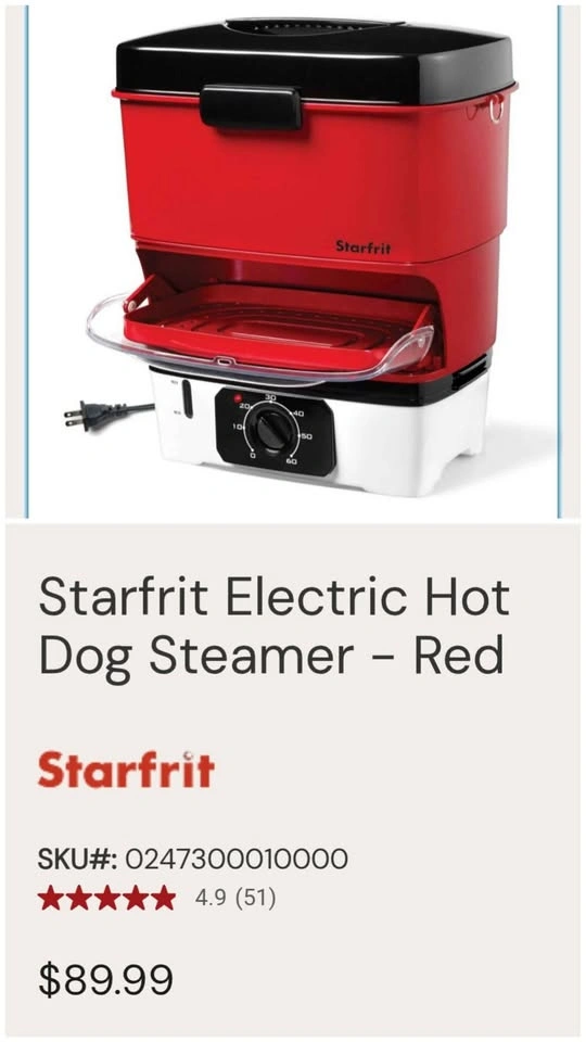 Starfrit Electric Hotdog Steamer - photo 2