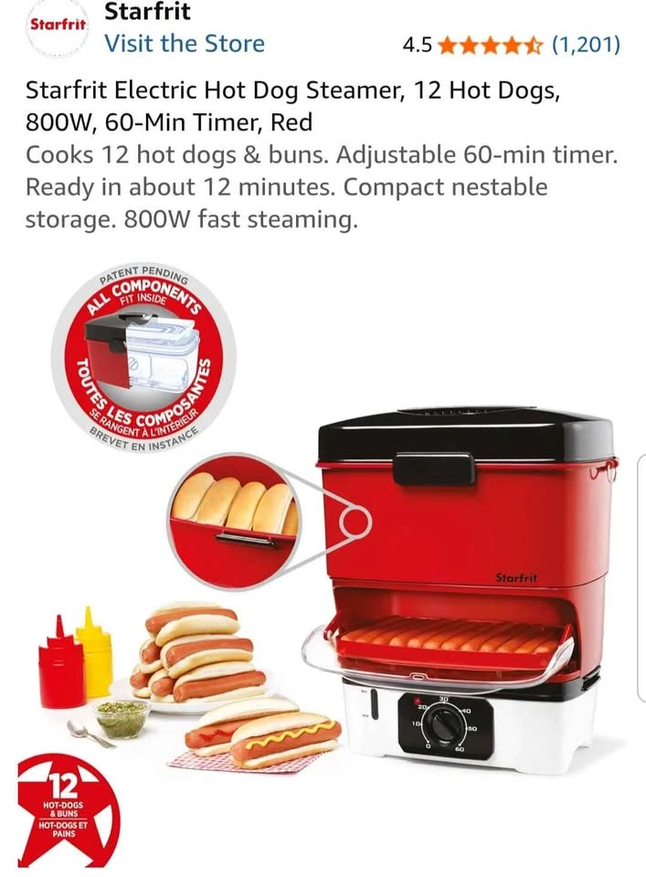 Starfrit Electric Hotdog Steamer - photo 3