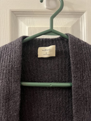Wilfred Thais Cardigan 100% Merino Wool Charcoal Grey Size M - photo 3