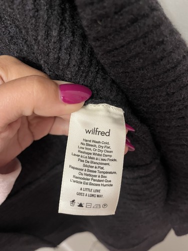 Wilfred Thais Cardigan 100% Merino Wool Charcoal Grey Size M - photo 5