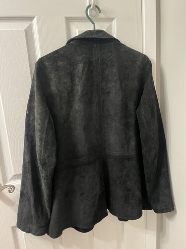 Vintage Danier Black Suede Leather Jacket XL 90s Y2K - photo 3