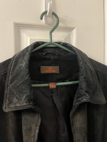 Vintage Danier Black Suede Leather Jacket XL 90s Y2K - photo 4