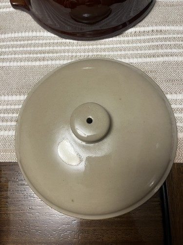 Vintage Denby Stoneware 2.5 Pint Lidded Casserole Dish Brown Mad - photo 4