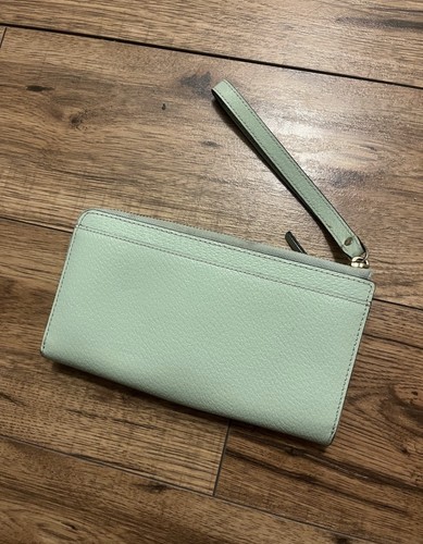 Kate Spade Wellesley Linet Wristlet Mint Mojito Leather Wallet - photo 2