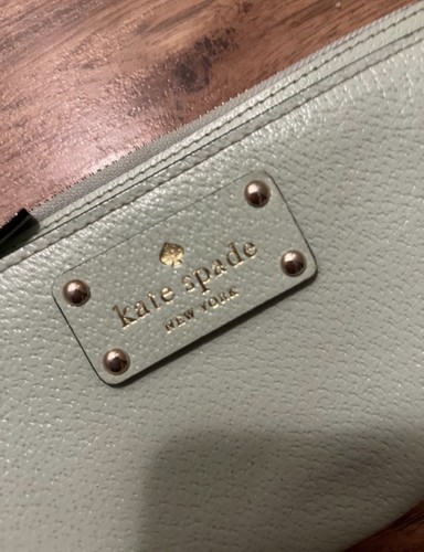 Kate Spade Wellesley Linet Wristlet Mint Mojito Leather Wallet - photo 5