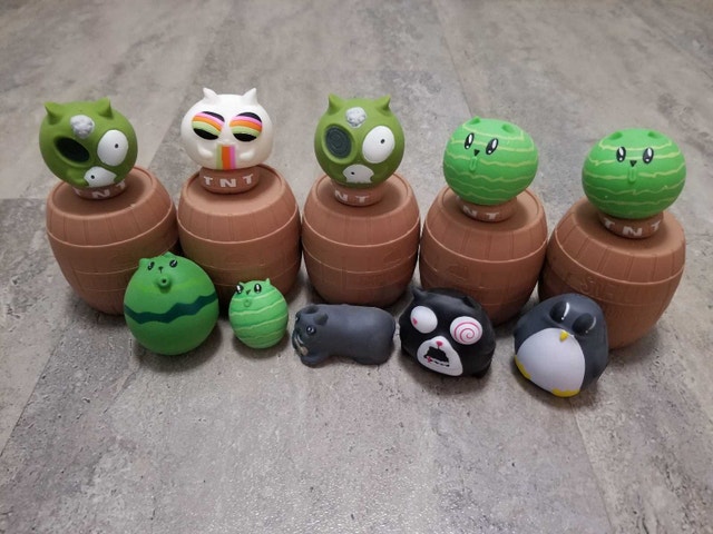 exploding kittens squishies all for $20