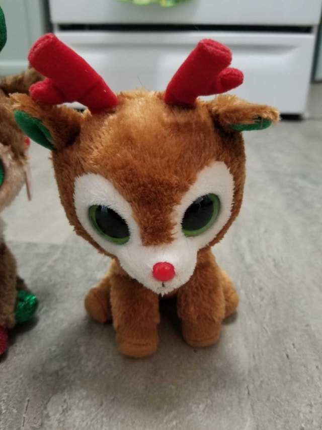 Two TY Reindeer Beanie Boos - photo 3