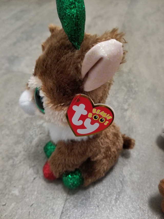 Two TY Reindeer Beanie Boos - photo 5